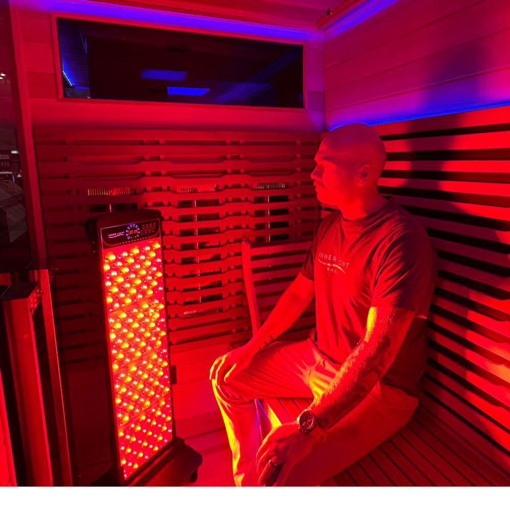 Red light, inside your sauna.