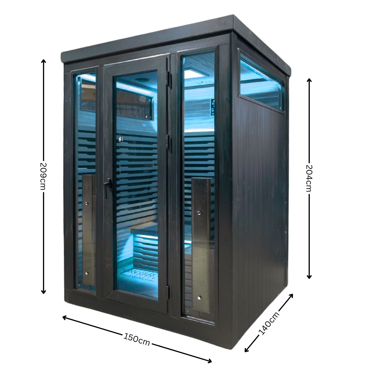 Bella 3 Back outdoor sauna dimensions