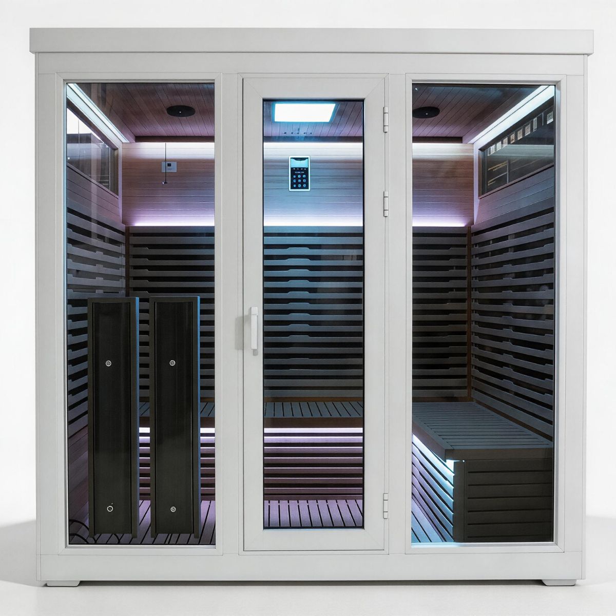 5 Person White Outdoor Infrared Sauna Bella Deluxe