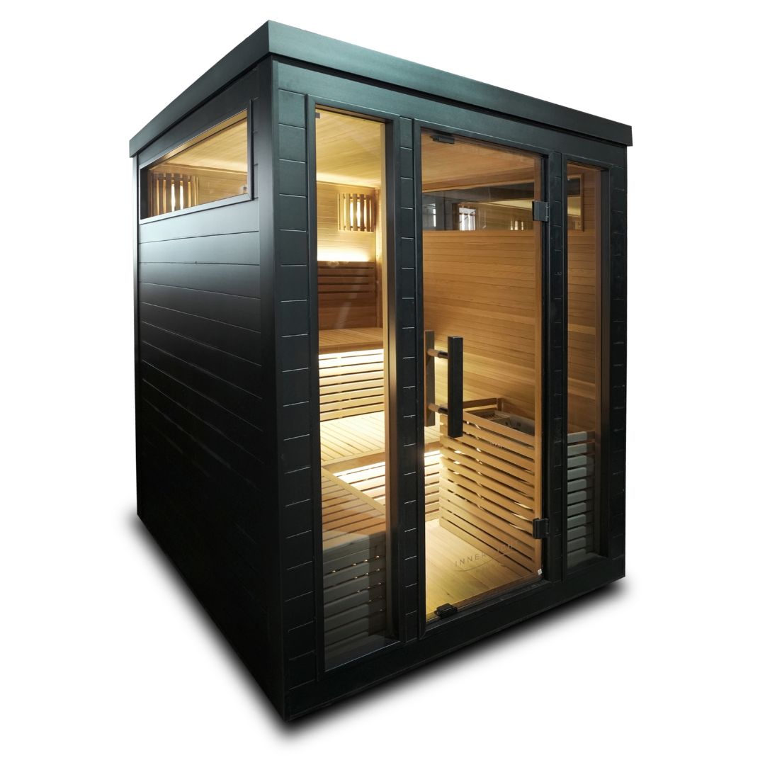 Demfin outdoor sauna side view