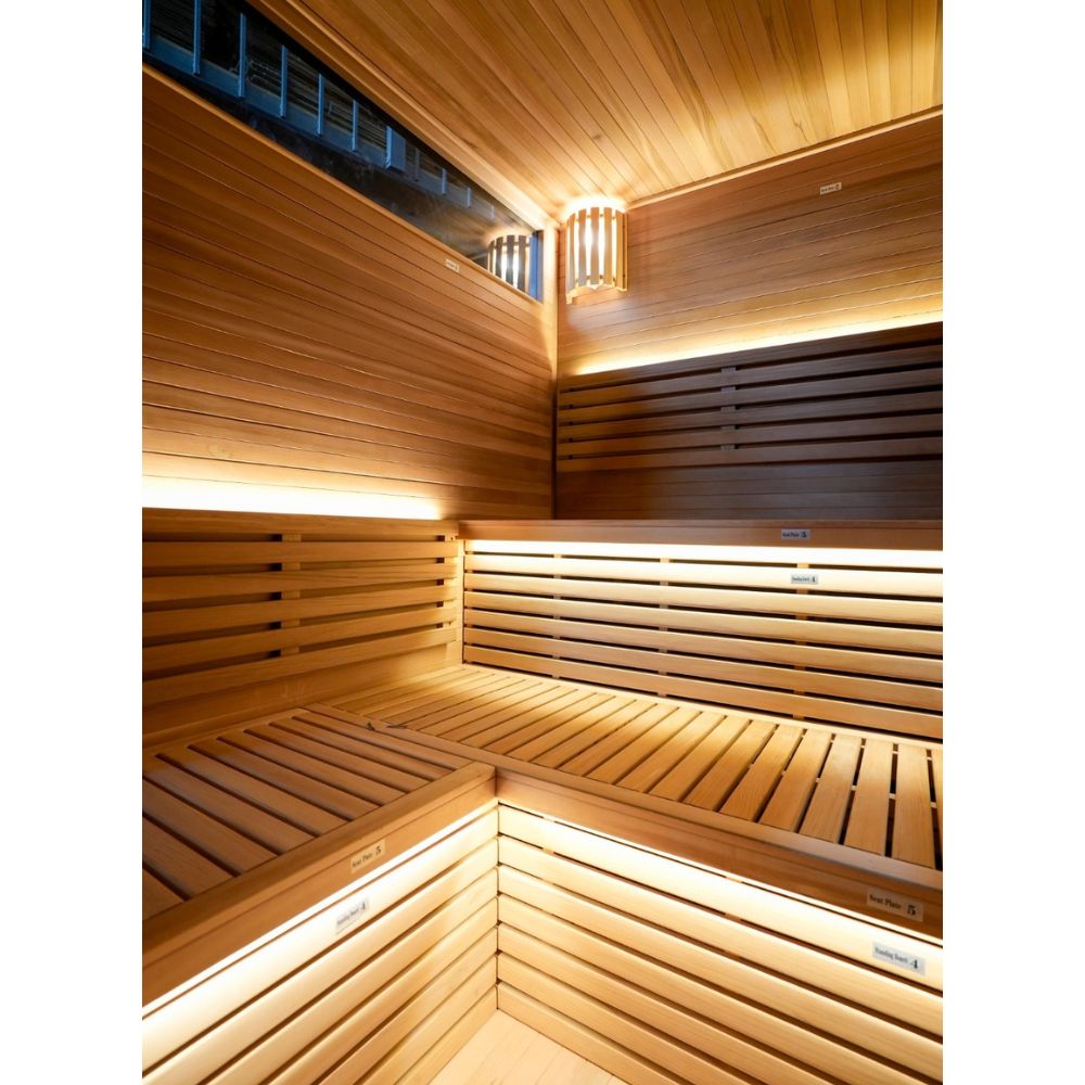 Corner traditional sauna