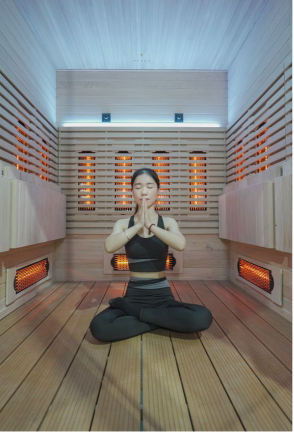 hot yoga in a Sauna
