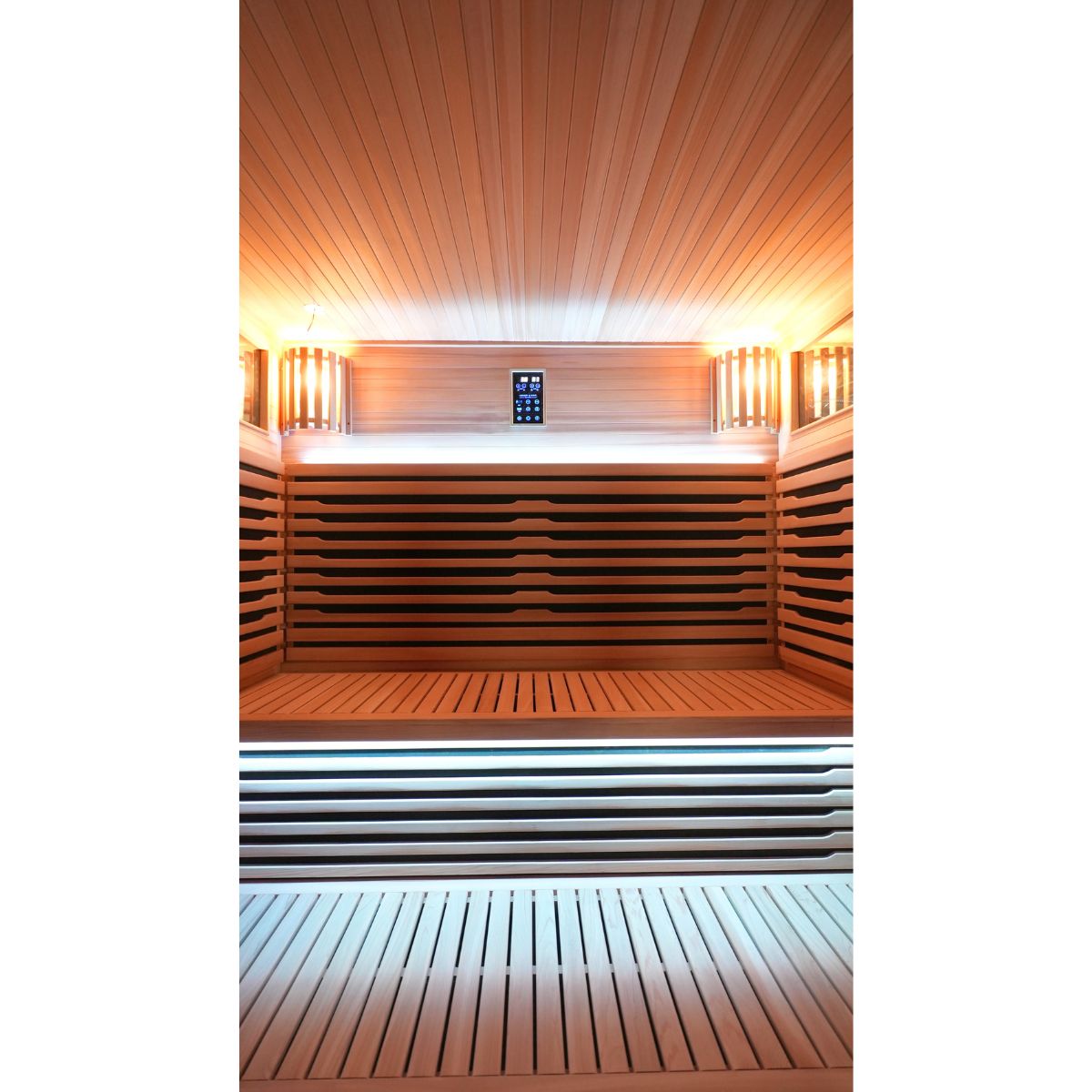 6 Person Hybrid Traditional & Infrared Sauna Outdoor Demfin