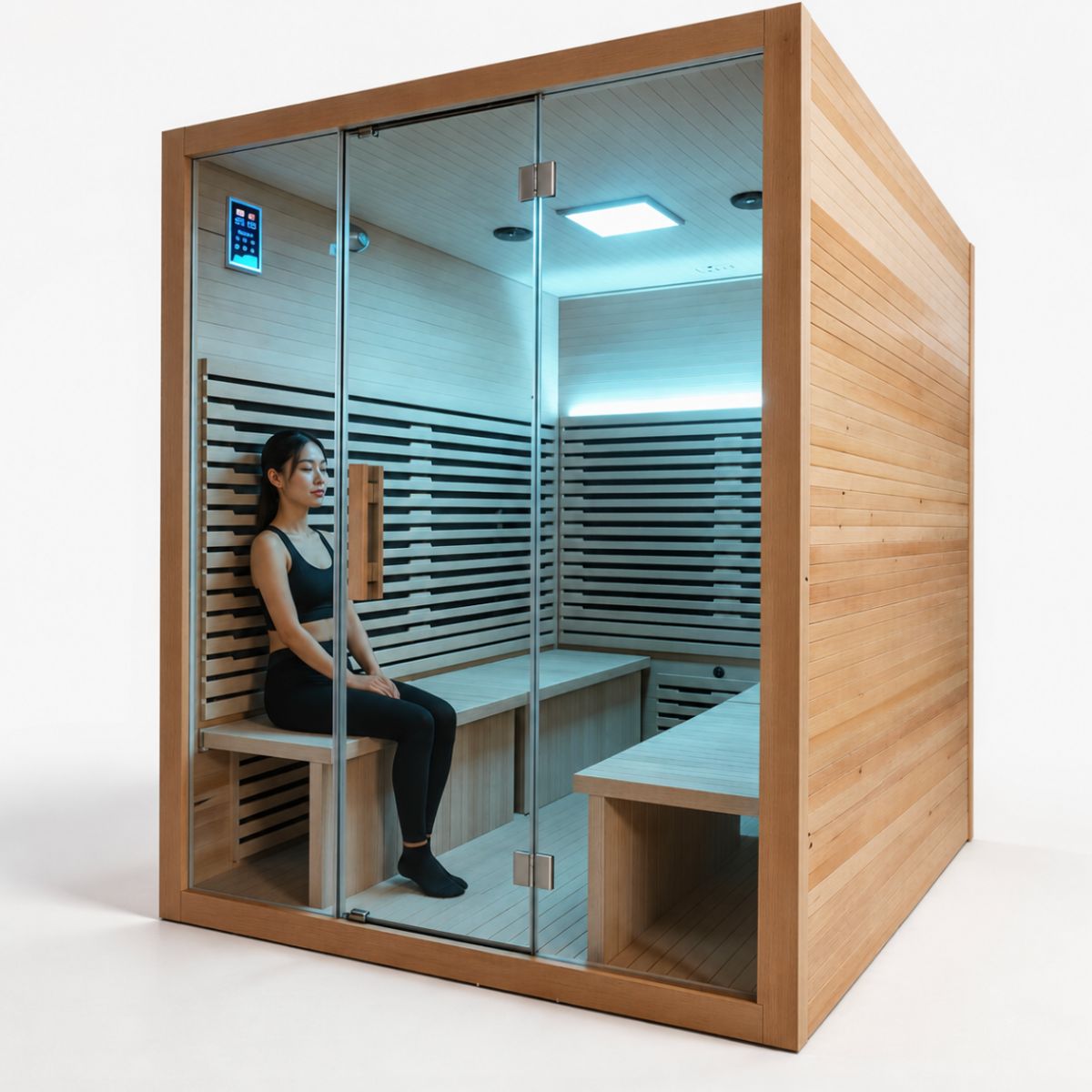 Hot Yoga Sauna - Infrared Heaters - Foldable Seats 8 Person