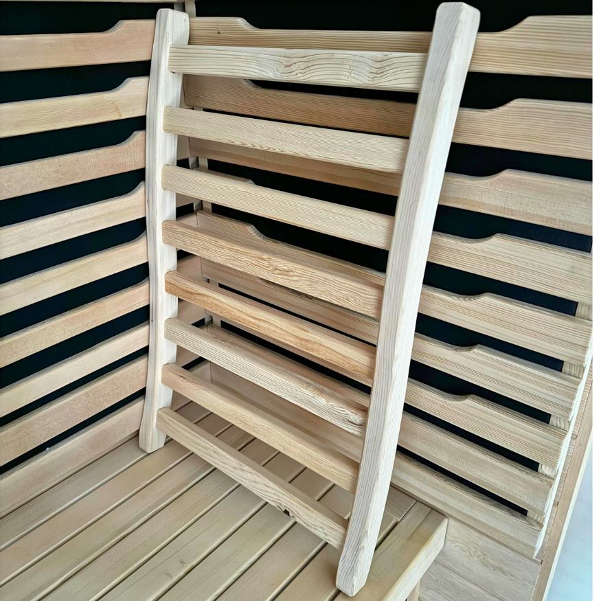 Wooden Sauna Back Rest - Canadian Hemlock