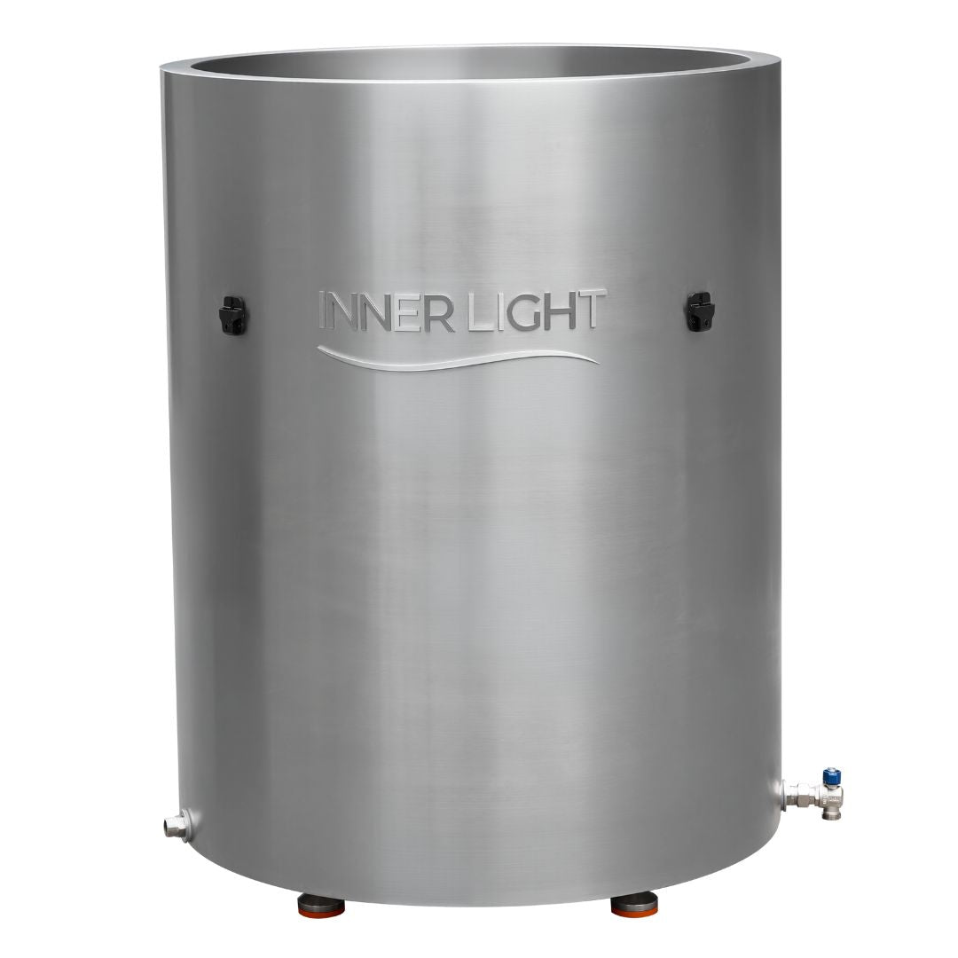 Round stainless steel ice plunge