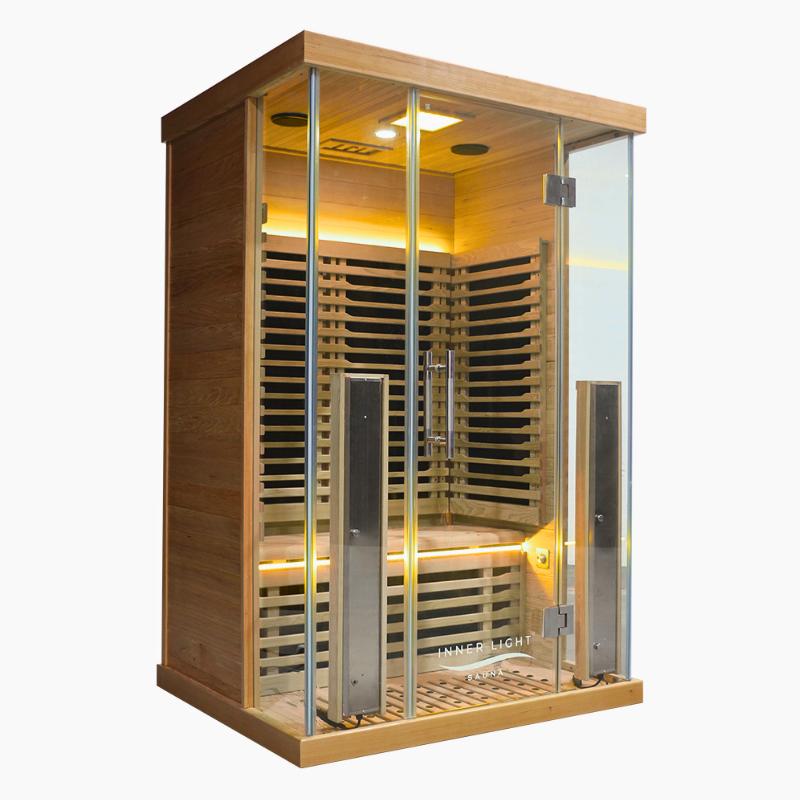 2 person Full Spectrum Infrared Sauna Yellow Side View