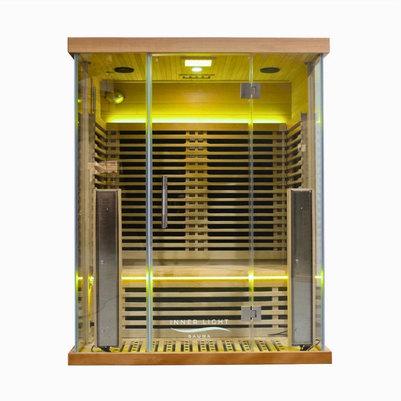 3 person Full Spectrum Infrared Sauna Yellow Front Heaters