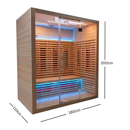 4 person Full Spectrum Infrared Sauna dimensions