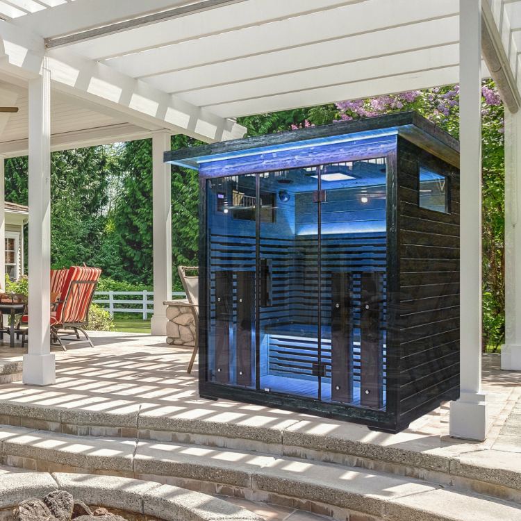 4 Person Outdoor Infrared Sauna in Garden