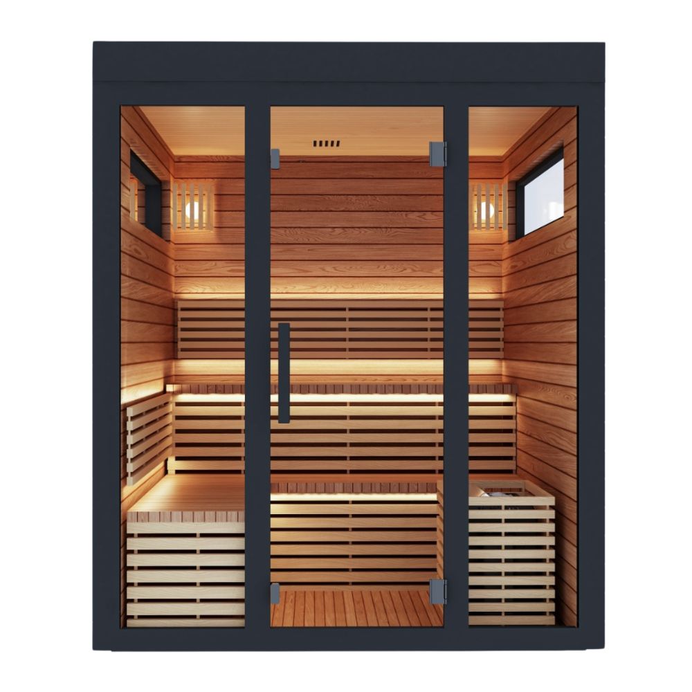 Innerlight 6 person traditional Sauna front door