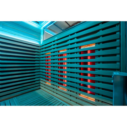 Bella 3 White Outdoor Sauna Premium Quality Cedar Benches