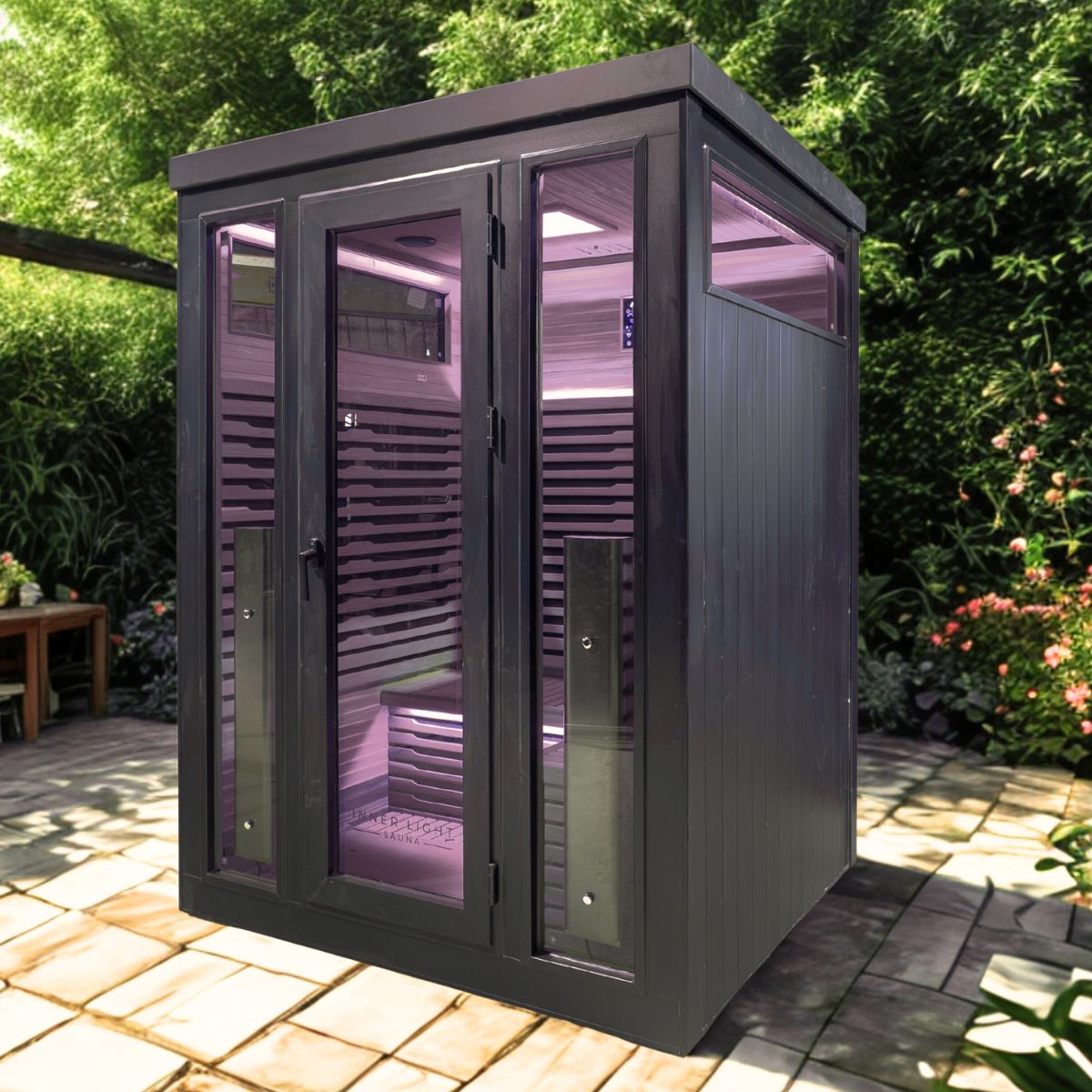 Bella Deluxe 3 Person Outdoor Infrared Sauna (Black) 6