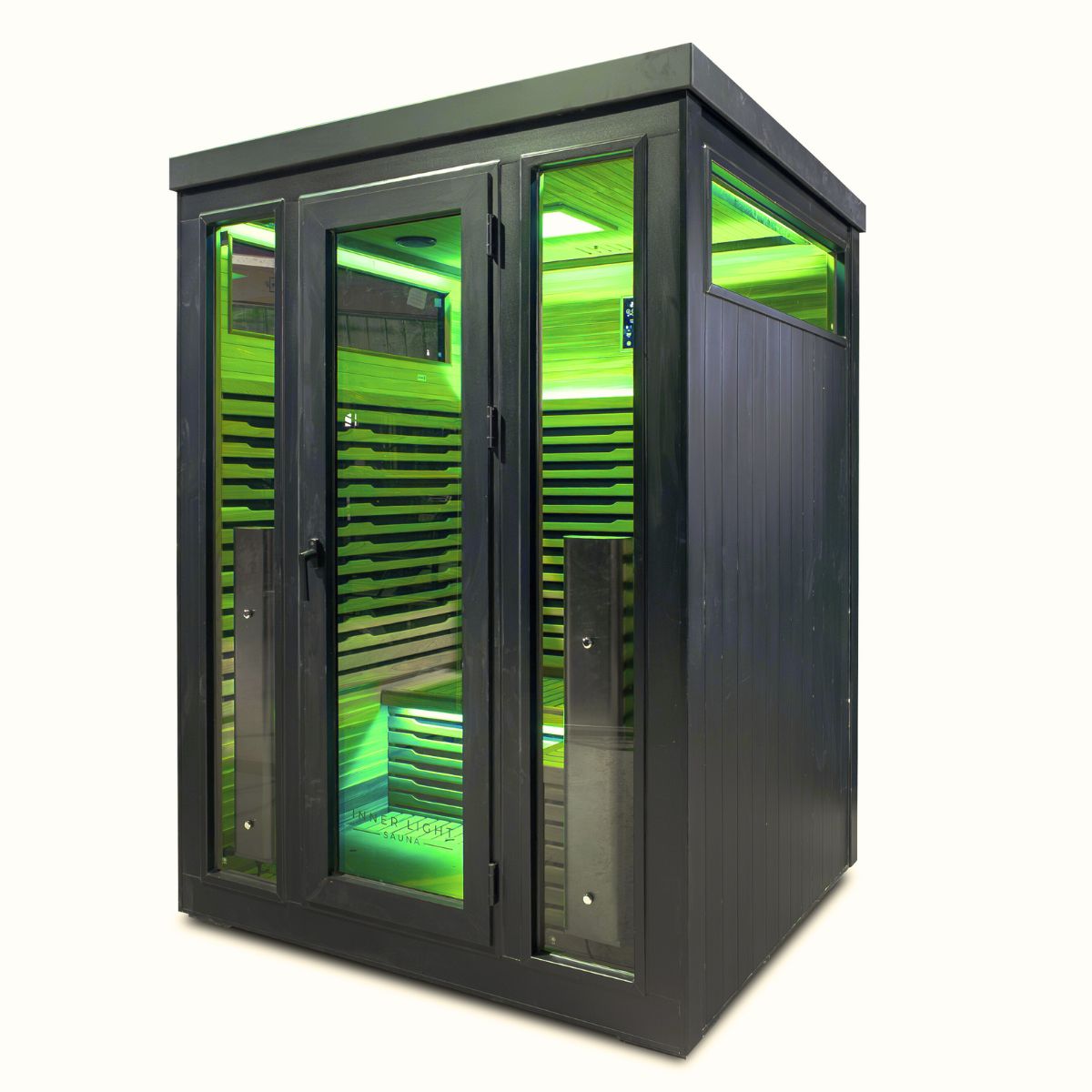 Bella Deluxe 3 Person Outdoor Infrared Sauna (Black) 3