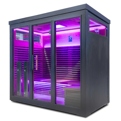  Outdoor infrared sauna Bella Black