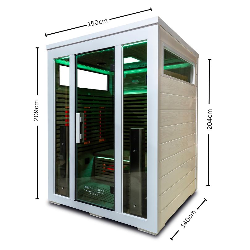 Bella 3 outdoor sauna dimensions 