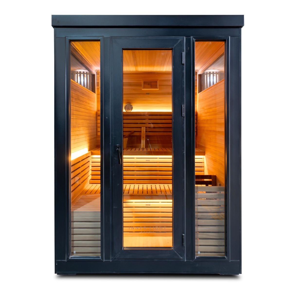 Demfin 5, front view through the glass door
