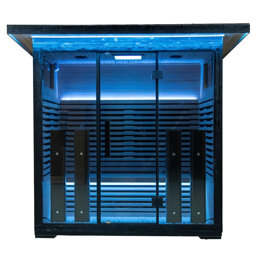 Outdoor sauna 4 person blue