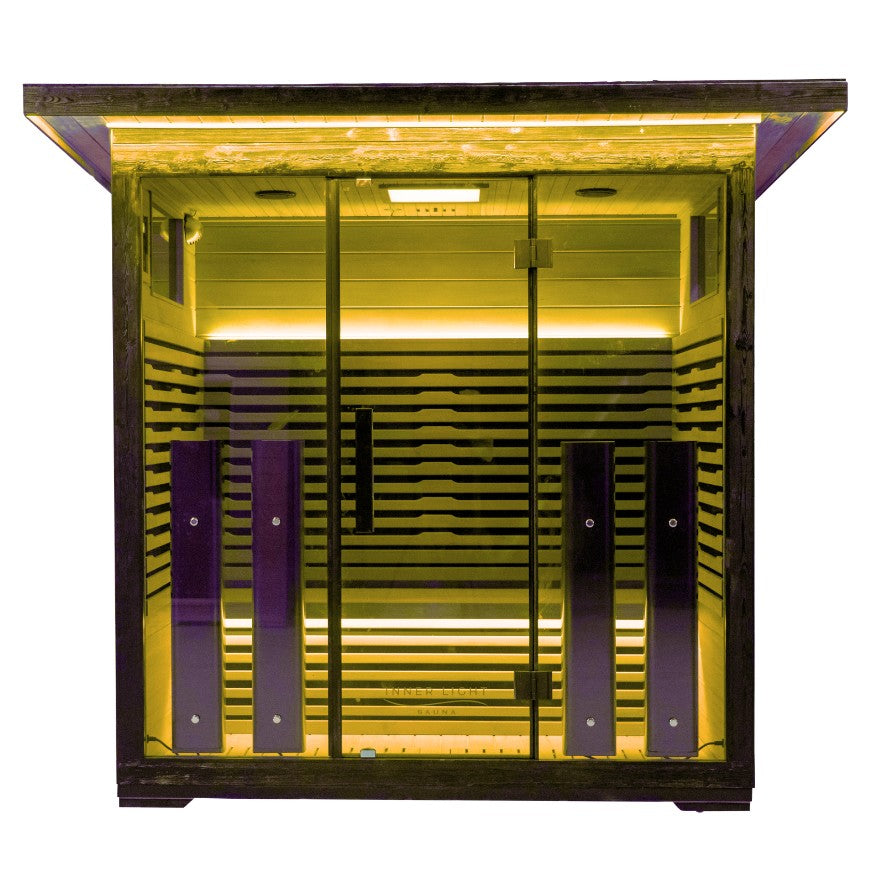 4 person outdoor sauna yellow