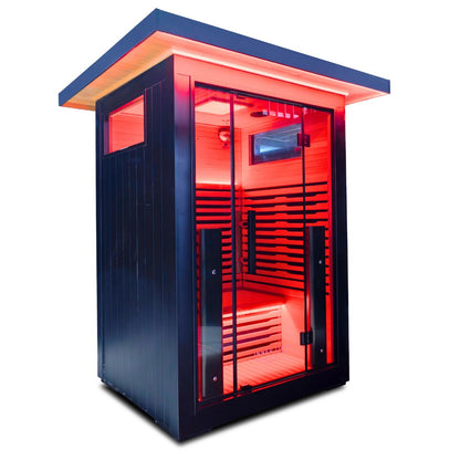 2 person Lar Mar Outdoor sauna Red Lights