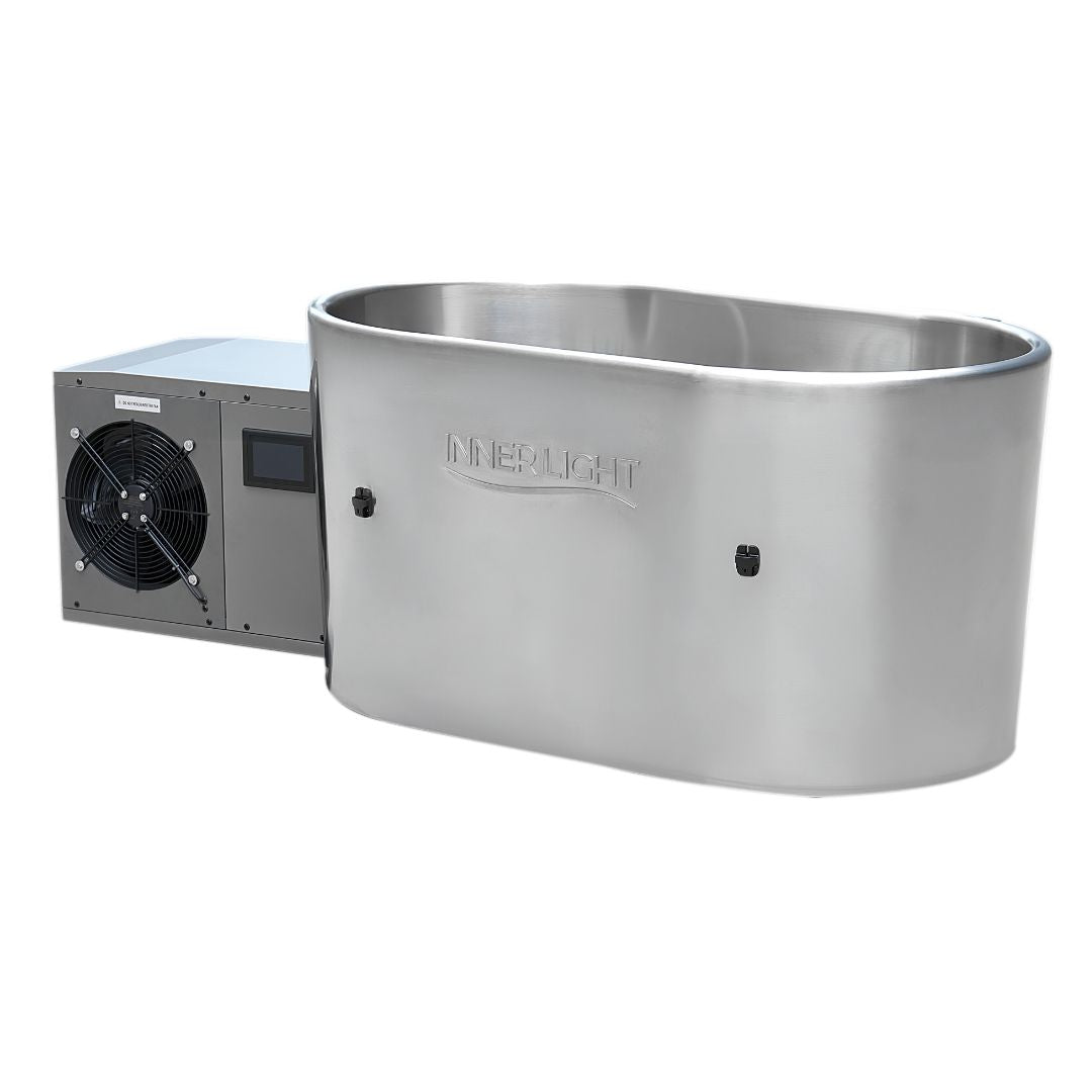 Stainless steel ice bath with chiller