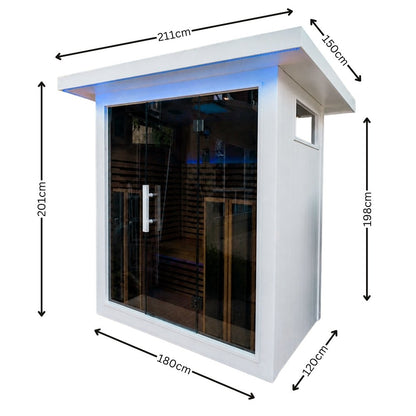 La Mar 4 Outdoor Sauna dimensions 