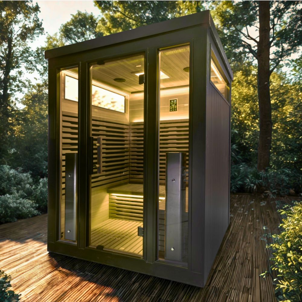 Black Outdoor sauna 