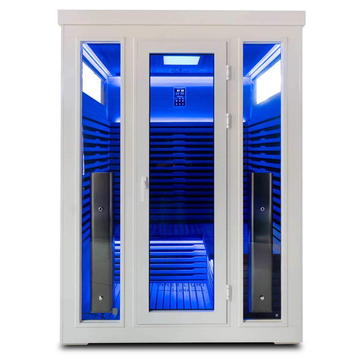 3 Person White Outdoor Infrared Sauna Bella Deluxe – Inner Light Sauna