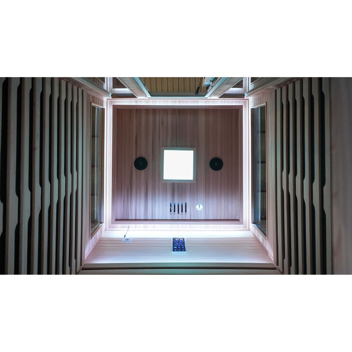 3 Person White Outdoor Infrared Sauna Bella Deluxe – Inner Light Sauna