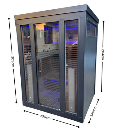Bella Deluxe 3-Person Outdoor Infrared Sauna