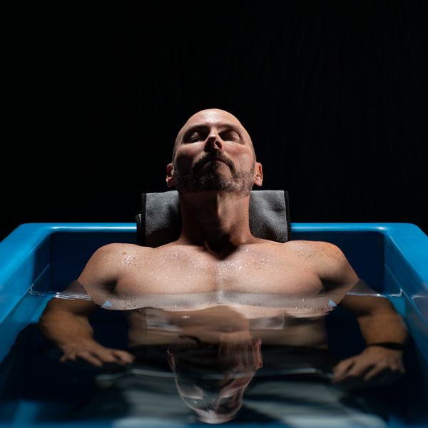 Relaxing in MiPod Pro Hot Tub iCoolsport