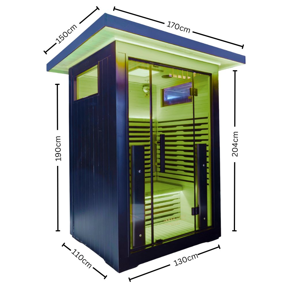 Aluminium Outdoor sauna dimensions