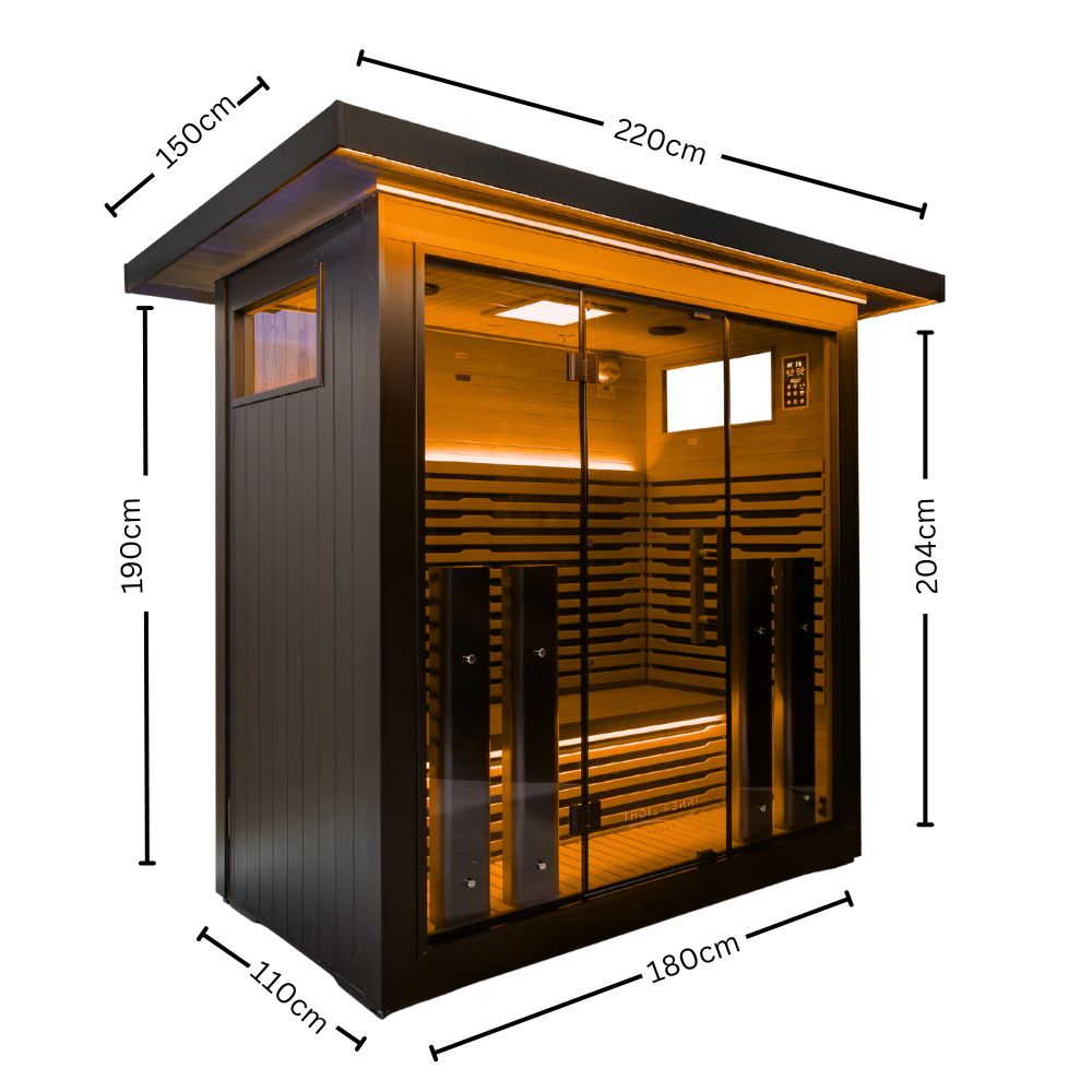 4 Person Outdoor Infrared Sauna White La Mar