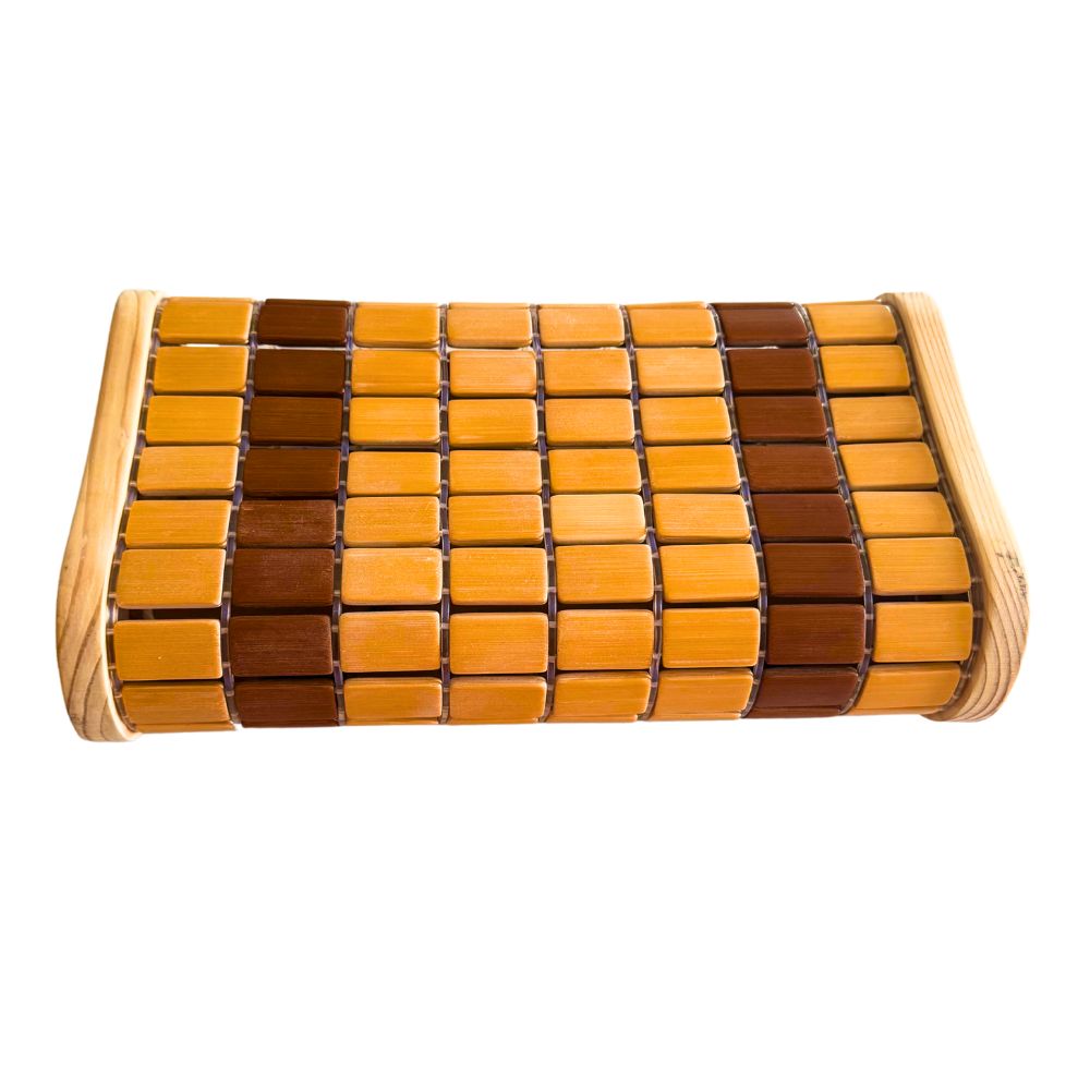 Bamboo sauna pillow top view