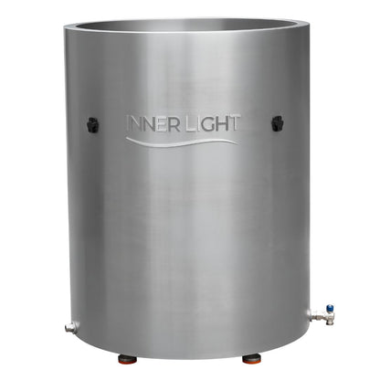 Round stainless steel ice plunge 